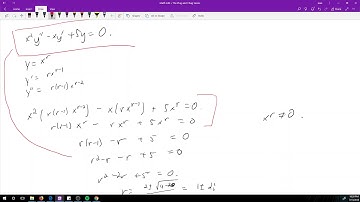 Math 240 - Chapter 8.8 - Cauchy Euler Homogeneous - The Plug and Chug Series #42