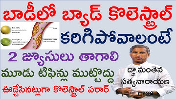 చెడు కొలెస్ట్రాల్ కరగాలంటే|LDL|Bad cholesterol removal|Manthena SatyanarayanaRaju Videos|GOOD HEALTH