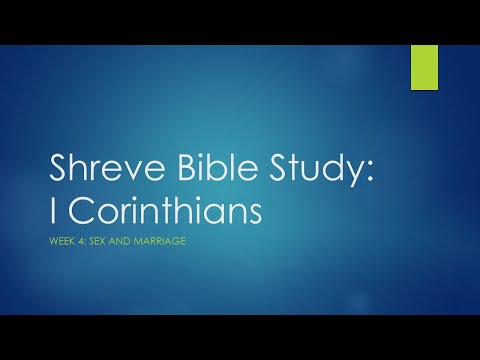 1 Corinthians Bible Study Week 4 - 11/2/2025