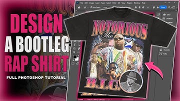 DESIGN A BOOTLEG RAP SHIRT (FULL PHOTOSHOP TUTORIAL) - Vintage Biggie Smalls / Hip-Hop Tee