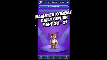 21 September 2025 Hamster Kombat GameDev Daily Cipher #hamsterkombat #hamsterkombatdailycipher