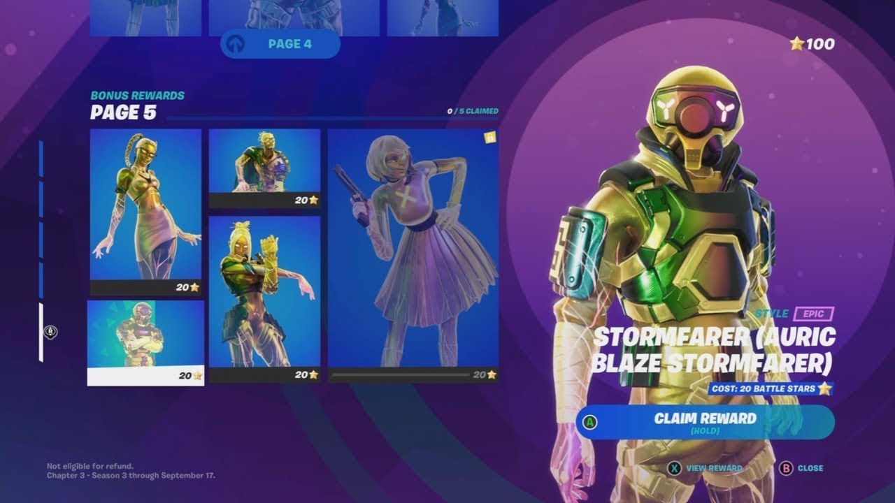 Fortnite New STORMFARER(Auric Blaze) 10 kills PS5 Gameplay, Chapter 3 Season 3 Victory Royale.