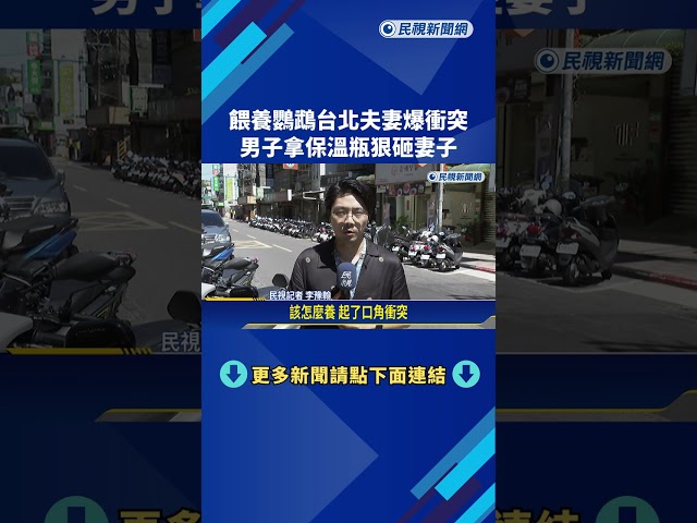 激烈口角! "餵養鸚鵡"釀家暴衝突 夫持保溫瓶狠砸妻－民視新聞