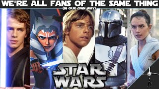 Just let fans love & hate what they want about Star Wars?  And what do I think about my audience?