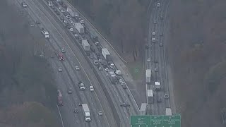 All lanes of 285 southbound shut down in DeKalb due to crash