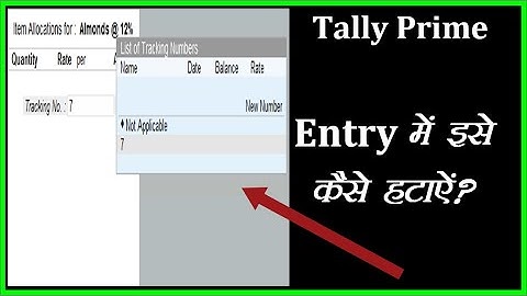 Entry Me Item Allocation For ko Off Kese Kare Tally Prime me |Entry me Tracking Number Off kese kare