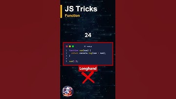 JavaScript Tips and Tricks | Function Longhand Shorthand #coding #shorts #programming #js #reels