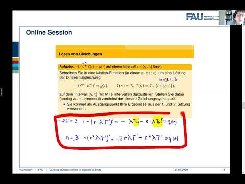 Guiding students online in learning to code -- Wigand Rathmann (FAU Erlangan-Nuremberg)