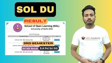 SOL BA Hons Political Science 3rd Semester Result Declare Dec 2022 Exam | SOL BA Result Update 2023