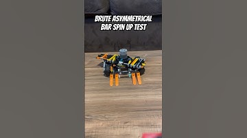 Brute Asymmetrical Bar Spin Up Test! #battlebots #legobattlebots