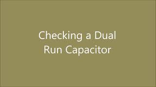 HVAC Capacitors  Dual Capacitor Checks