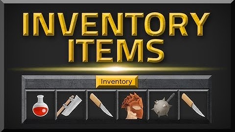 Unity INVENTORY System MAKING ITEMS (Free Asset)