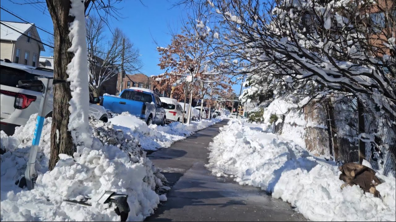 A Beautiful☀️Sunny Morning Walk After Second Blizzard in the Bronx, NY- Feb 24,2026 #walking#morning
