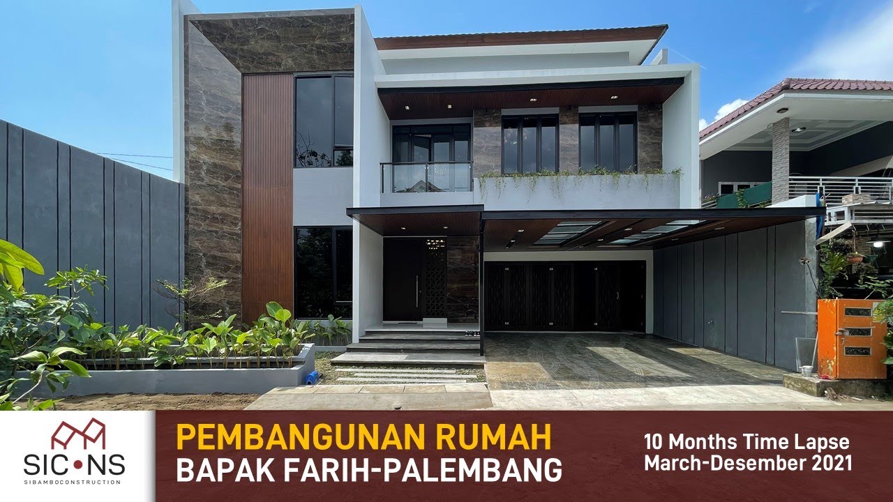 Pembangunan Rumah Mewah Tropis Modern 2 Lantai Milik Bapak Farih, Palembang - Time Lapse