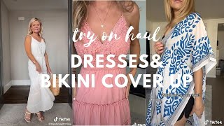 2022 Dresses And Beach Cover Ups Try On Haul Tiktok Video Compilation With Links