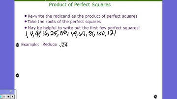 Simplifying Radicals (square roots, no variables)