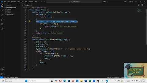 Prime Number Program in Java | Prime Number Program | Java Programming | Coding Draft by Kanika