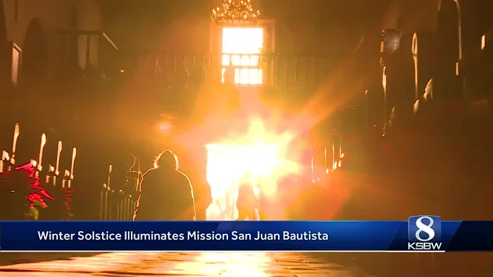 Winter solstice illuminates mission San Juan Bauti...