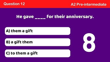 Verbs with two objects # Lesson N°16 Quiz N°1