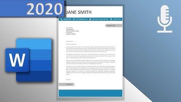 How to Create a Modern Cover Letter 📄 Template in Word (🎙VOICE OVER, 2020) - with downloadlink⬇