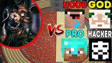 Minecraft Battle: Noob vs PRO vs HACKER vs GOD : SUPER GOD FNAF APOCALYPSE Challenge - Animation
