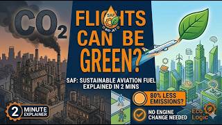 GREEN FLIGHTS Sustainable Aviation Fuel (SAF) Explained in 2 Mins
