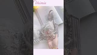 VEIMIA【総レースブラジャー】総レースが大人っぽい。総レースとさりげないフリルが華やかなブラセット。同色の胸元リボンで可愛さもプラス！