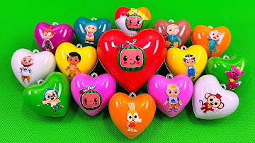 Rainbow SLIME: Looking Numberblocks, Alphablocks, Cocomelon with Mini Dinosaur Eggs Coloring! ASMR