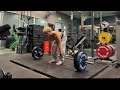Nik you  54 days out larson press and conventional deadlift