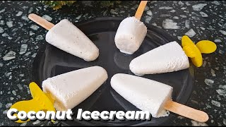 Coconut icecream recipe | No whipping cream icecream |Easy and quick homemade icecream |Kulfi recipe