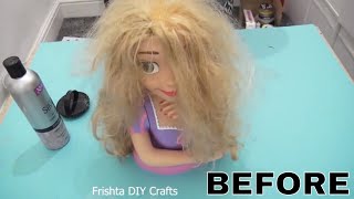 HOW TO FIX DOLL HAIR  restore tangled, frizzy, messy doll hair I Fixing an old AG Doll