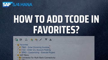 How to add Tcode in favorites ? | SAP S4HANA | Bhagwat Bhokare