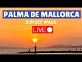 🔴 LIVE Sunset Walk - Palma de Mallorca, Spain - Ciudad Jardin (Balearic Islands, Majorca).