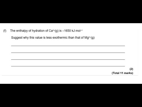 AQA A LEVEL CHEMISTRY ENTHALPY OF SOLUTIONS QUESTIONS - YouTube
