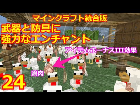 【マイクラ】装備をエンチャント強化  (第24回)