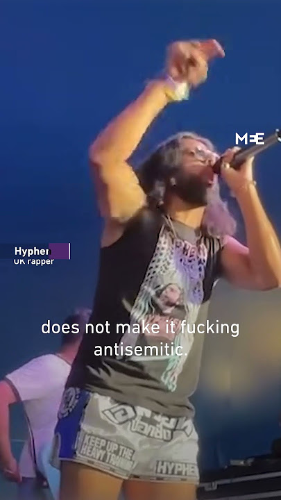UK rapper Hyphen leads ‘free Palestine’ chants and condemns antisemitism and killing of Palestinians