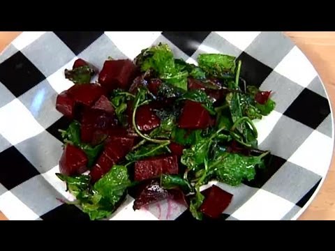 Roasted Beet & Baby Greens Recipe : Bean Recipes & More