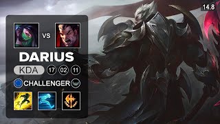 Darius vs Akali Top - EUW Challenger - Patch 14.8 Season 14