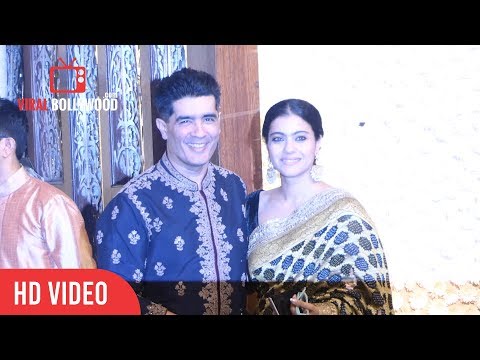 Kajol With Manish Malhotra At Mukesh Ambani Ganesh Pooja #MukeshAmbaniGanpati2019