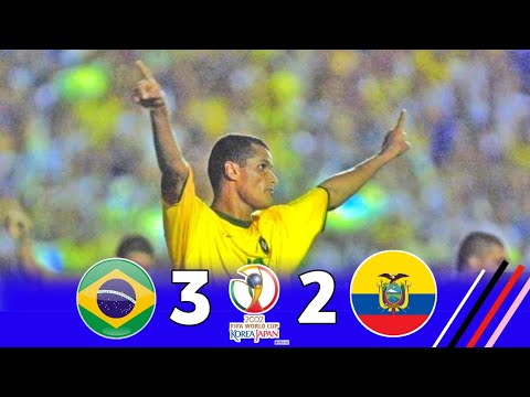 Brazil 3 × 2 Ecuador (Rivaldo Show) 2002 WC Qualification Extended Highlight & Goal HD