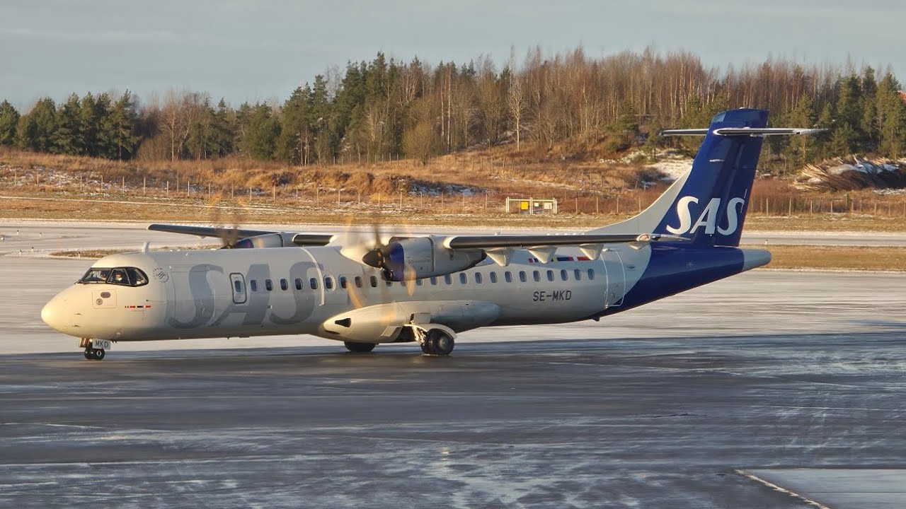 SAS/BRA ATR-72-600 takeoff from Turku (TKU/EFTU)