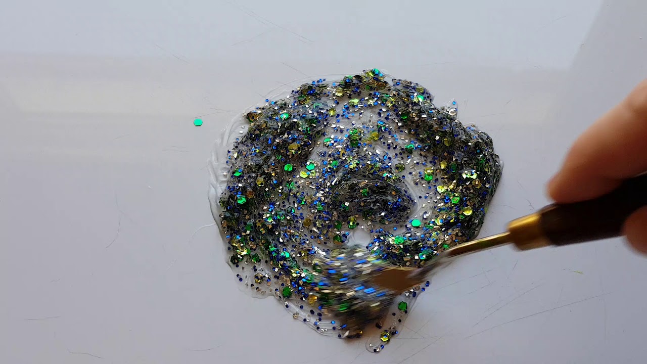 PAINT MIXING SUMMER TIME GLITTER, ACRYLIC GEL MEDIUM AND GLITTER YouTube