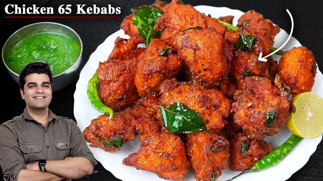 Chicken 65 Kebabs