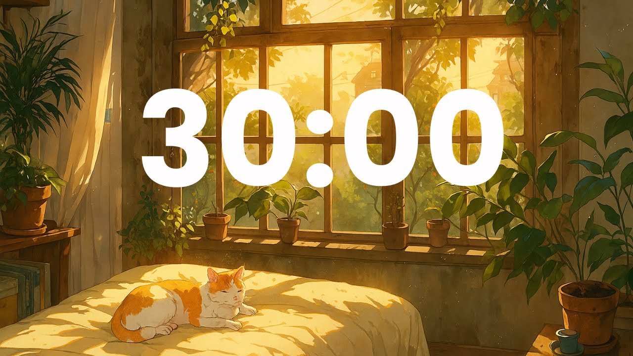30 MINUTE Lofi Timer for Deep Focus 🎧 Relaxing Study Music - YouTube