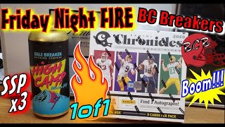 BOOM!!! Friday Night Fire RIP n SIP 2020 Chronicles Football Hobby Box with the SSP [BC Breakers]