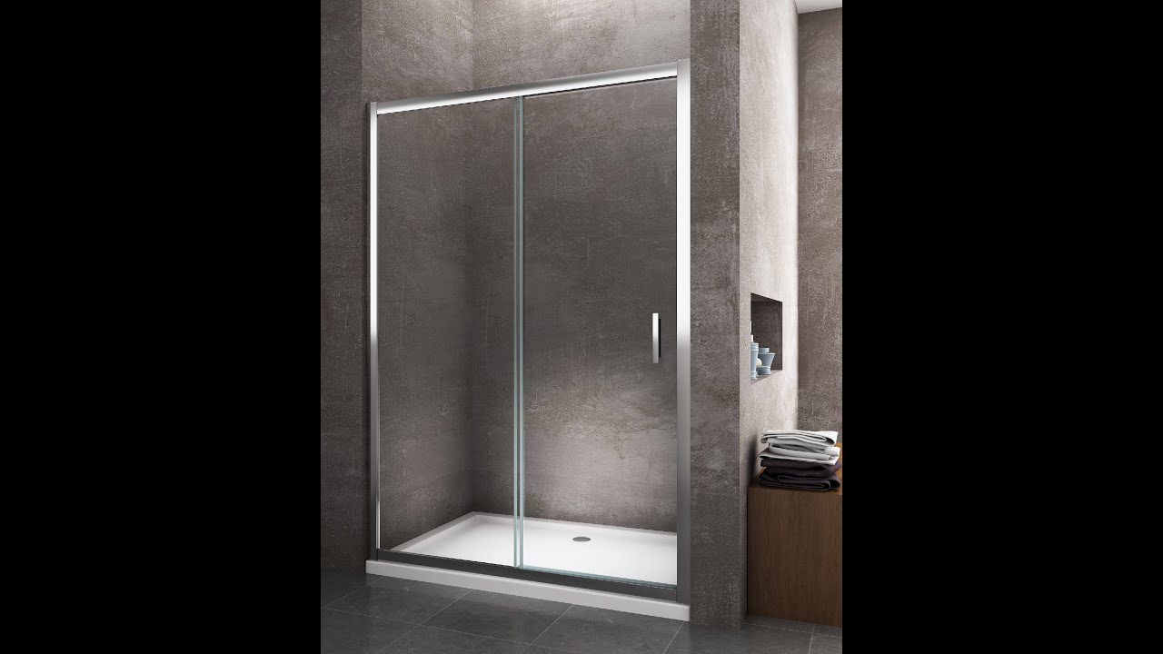 Cabine de douche de 6 millimètres pour installation en niche avec overture coulissante 120-125 H 190