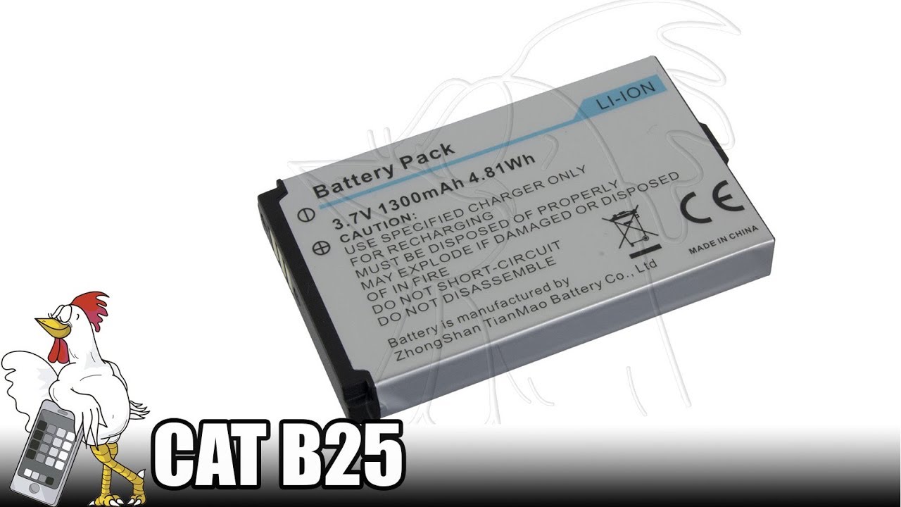 Guía del CAT B25: Cambiar batería - YouTube