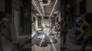 Luxury Cinema Room Renovation | Epoxy Flooring Transformation in 8K #viralvideo #epoxyflooring