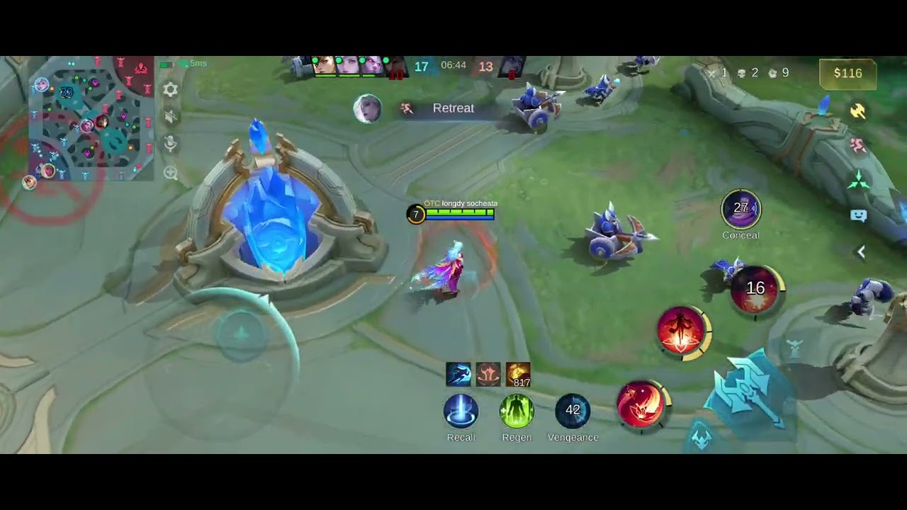 #mobilelegends បើ SOLO លេង Roam ទៅ លេង Mid, MM អីគ្មាន Roam មក support ទេ MYTHIC HONOR RANKED 