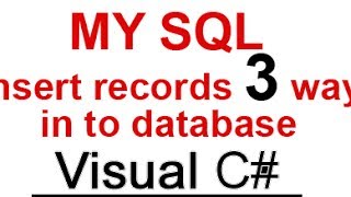how to insert record in to database first method